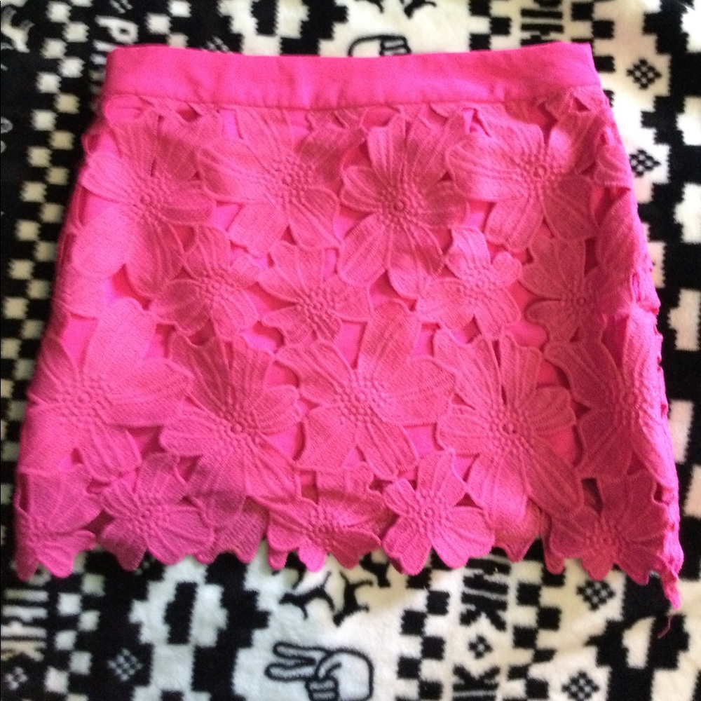Hot pink skirt